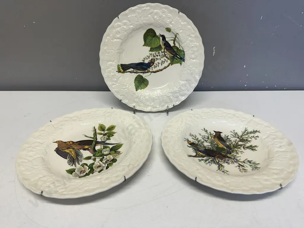 Three Alfred Meakin Birds Of America Luncheon Plates #17,43,79 Image 1++