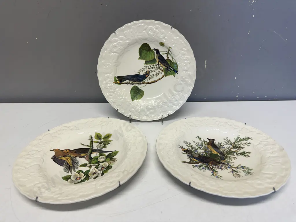 Three Alfred Meakin Birds Of America Luncheon Plates #17,43,79 Image 1++