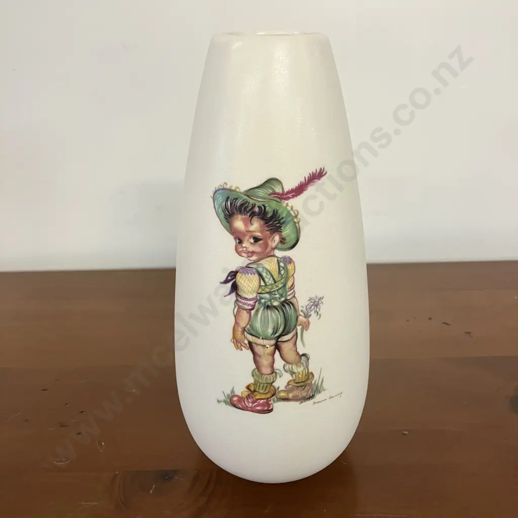 Vintage  'Brownie Downing' Ceramic Vase - J H Weatherby & Sons Ltd, England c1962. 20cm Image 1++