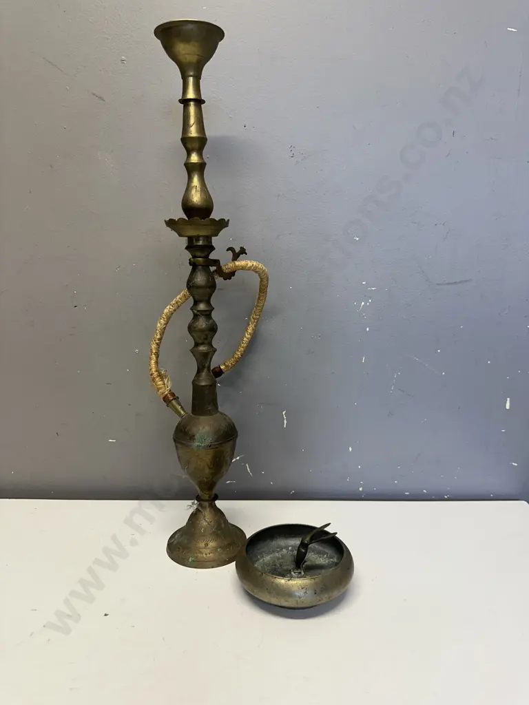 Vintage Brass Hookah Pipe. H50cm Image 1++