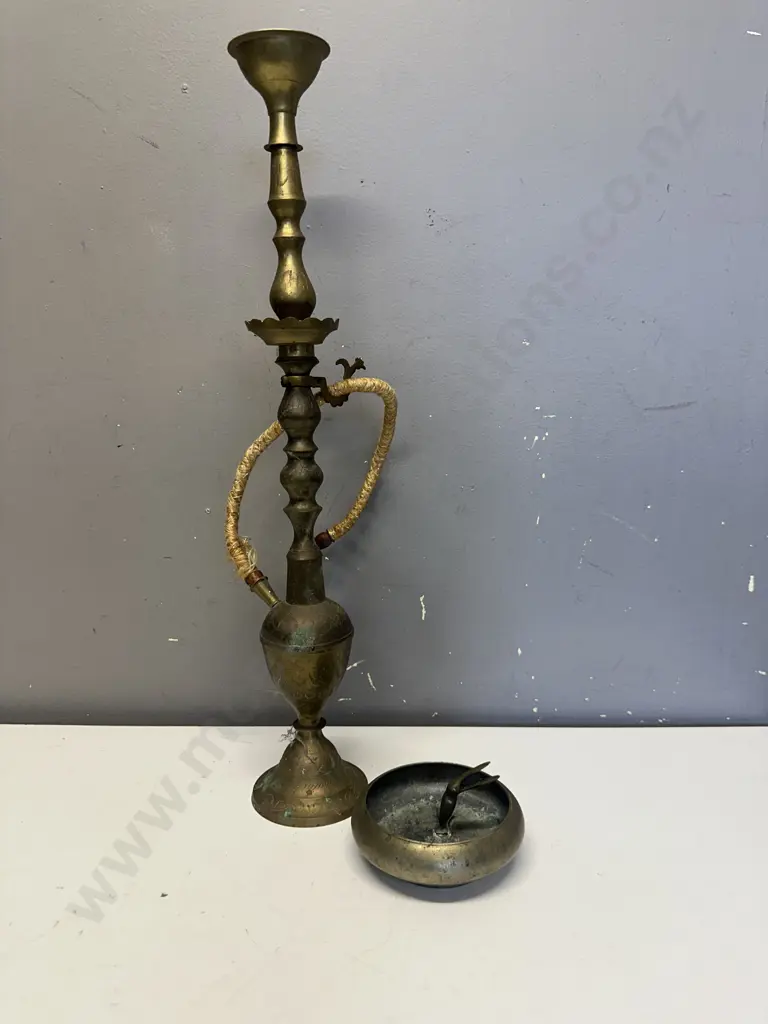 Vintage Brass Hookah Pipe. H50cm Image 1++