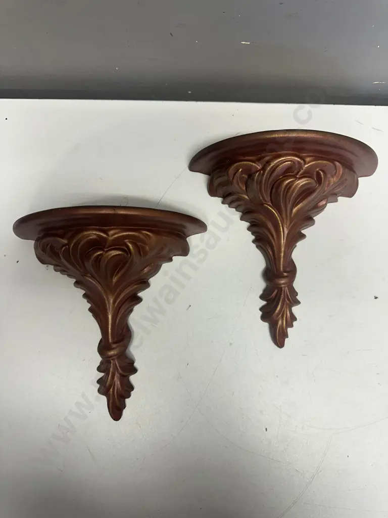 Pair Of Vintage Ceramic Wall Sconces Shelves H22,W21cm. Image 1++
