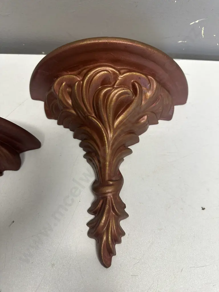 Pair Of Vintage Ceramic Wall Sconces Shelves H22,W21cm. Image 1++