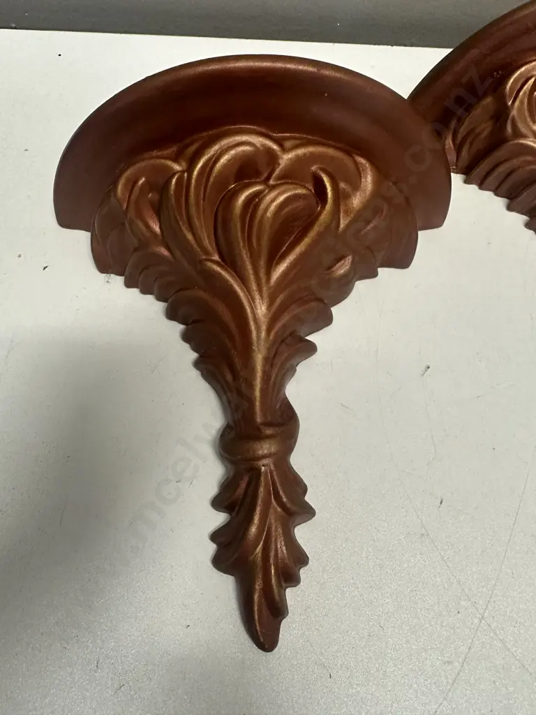 Pair Of Vintage Ceramic Wall Sconces Shelves H22,W21cm. Image 1++