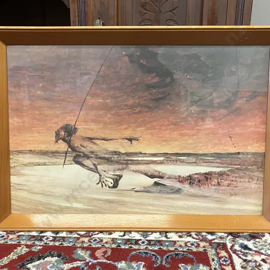 "Tirtla and the Flowers of Blood" Art Print by  Ainslie Roberts, Framed. 47 x 69cm