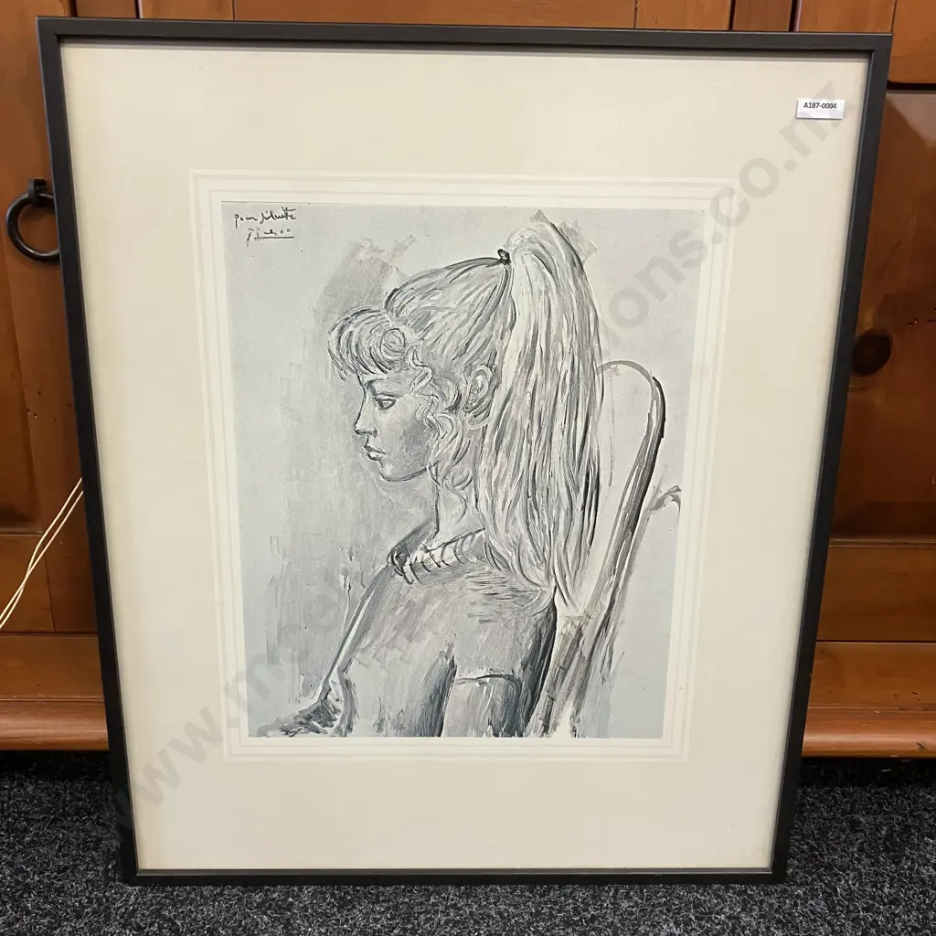 Pablo Picasso Portrait of Sylvette 1954 Framed Glazed Print. 66 x 55cm Image 1++