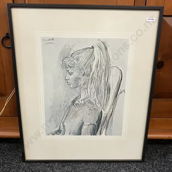 Pablo Picasso Portrait of Sylvette 1954 Framed Glazed Print. 66 x 55cm