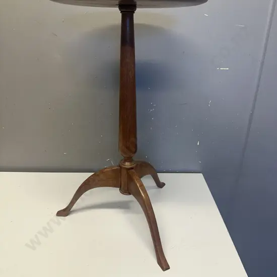 Round Mahogany Wine Table Tri Legged H58,Dia33cm.