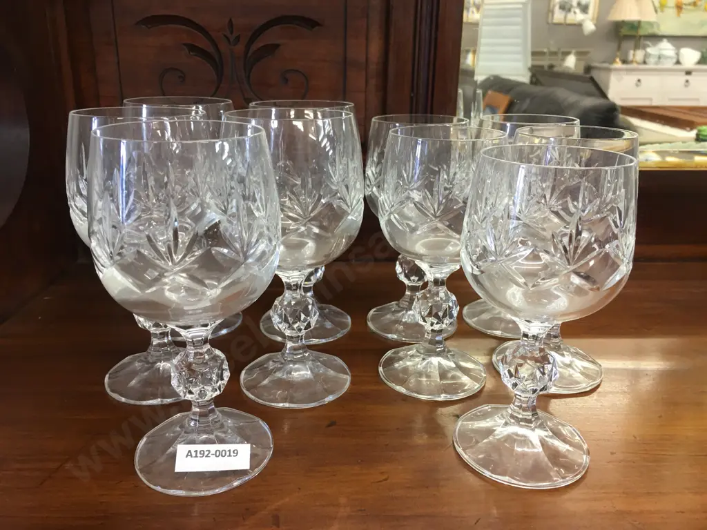 Crystal Wine Glasses - 2 x Sets of Five Image 1++