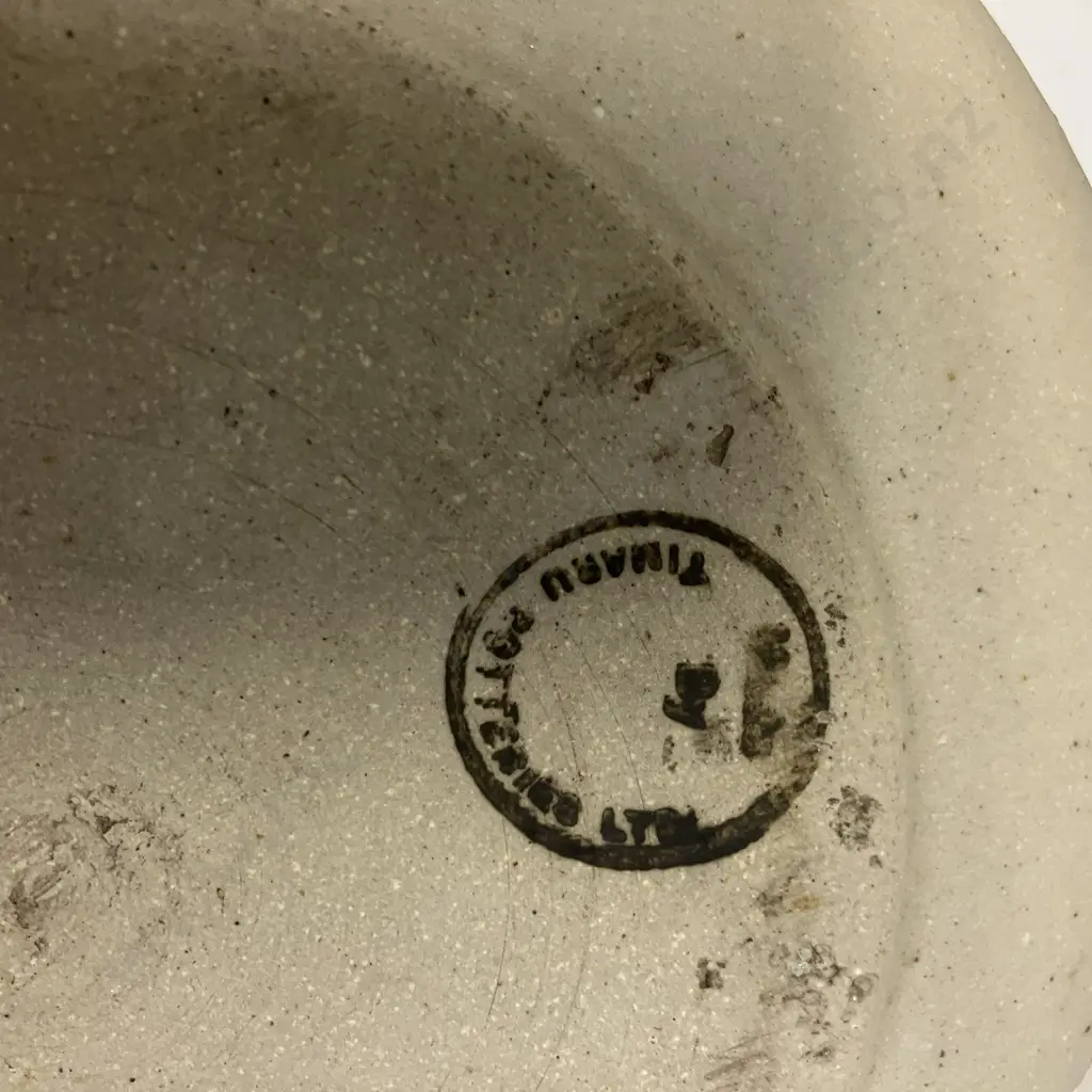 1940s Ceramic Hot Water Bottle (Bed Warmer) Timaru Potteries, Canterbury. Dia 21cm Image 1++