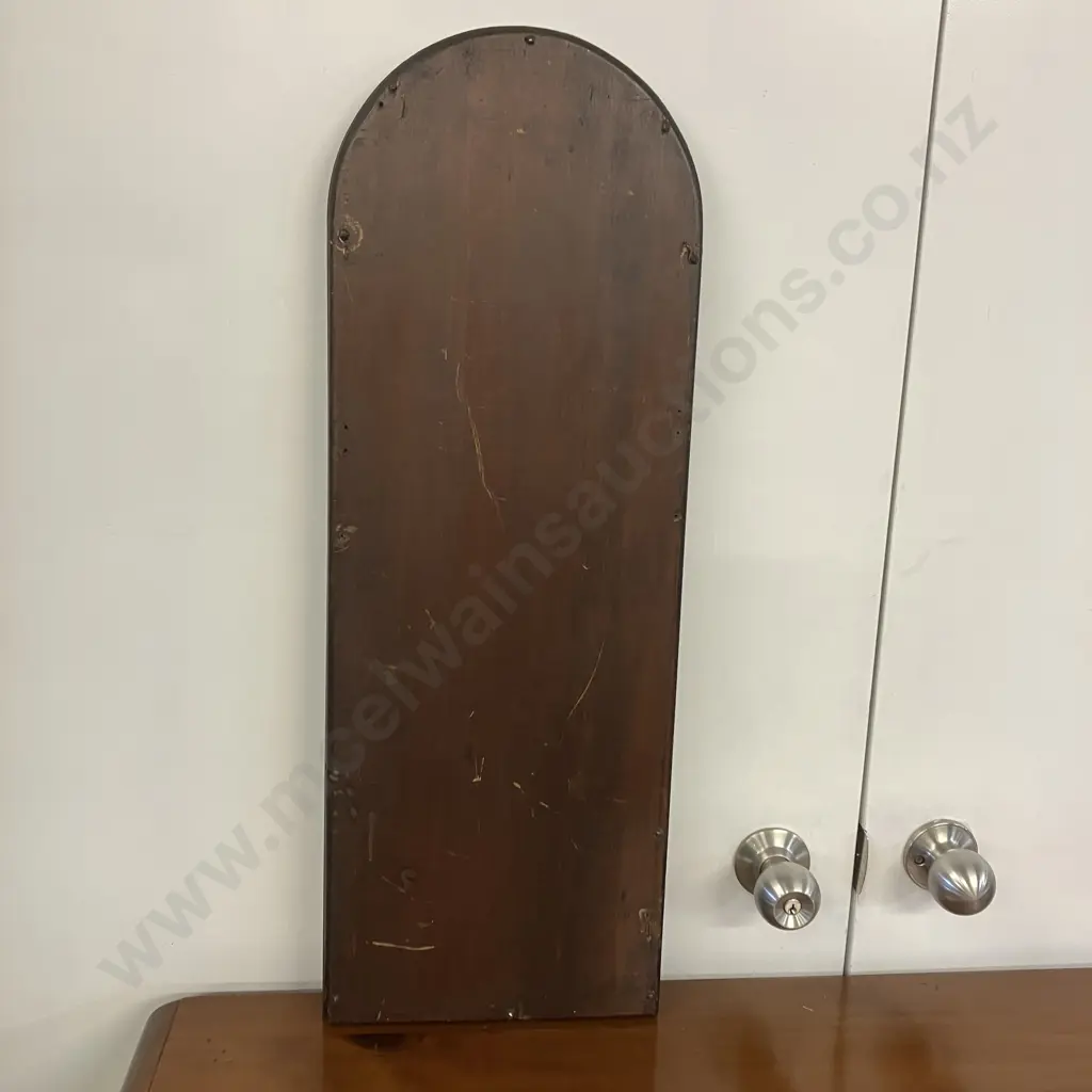 Elegant English 19th Century Antique Arch Top Wall Mirror. 75 x 27cm (As Found) Image 1++