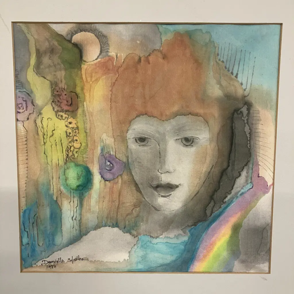 Daniella Sperber Original Paintings On Silk "Morning Of The Rainbow" & "--- After The Flood". 46 x 46cm & 47.5 x 47.5cm Image 1++