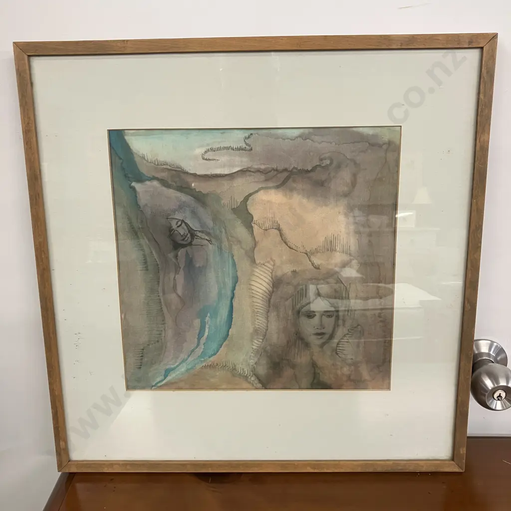 Daniella Sperber Original Paintings On Silk "Morning Of The Rainbow" & "--- After The Flood". 46 x 46cm & 47.5 x 47.5cm Image 1++