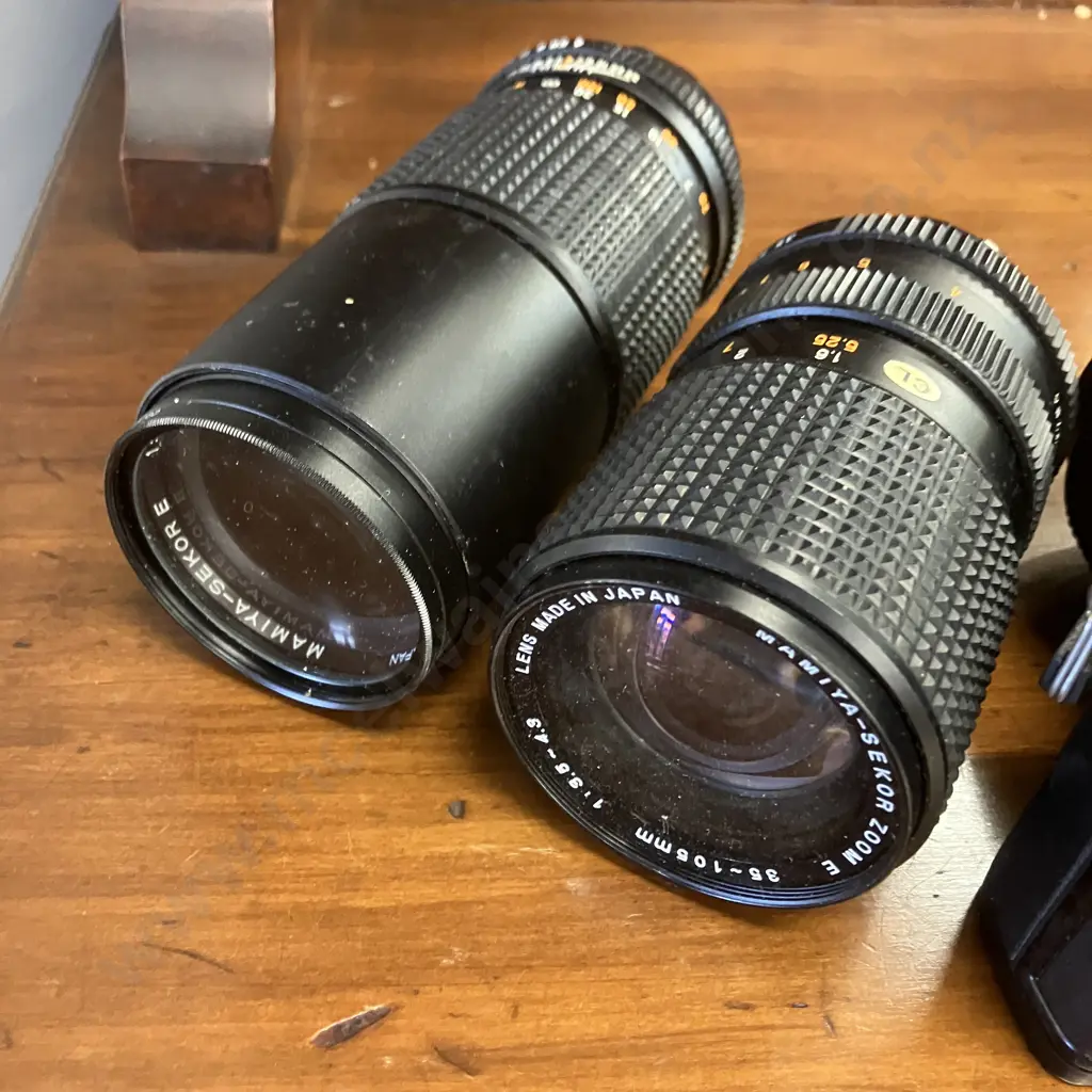 Mamiya ZM Quartz 35mm SLR Film SLR Camera With Three Mamiya-Sekor E Lenses Image 1++