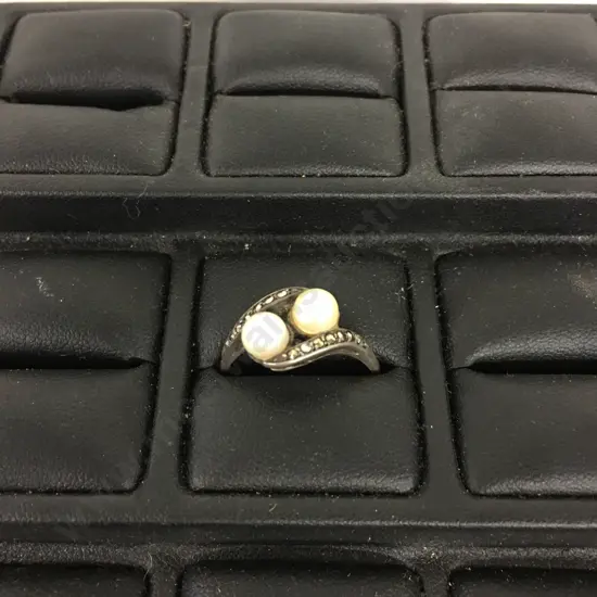 Vintage Pearl & Marcasite Ring