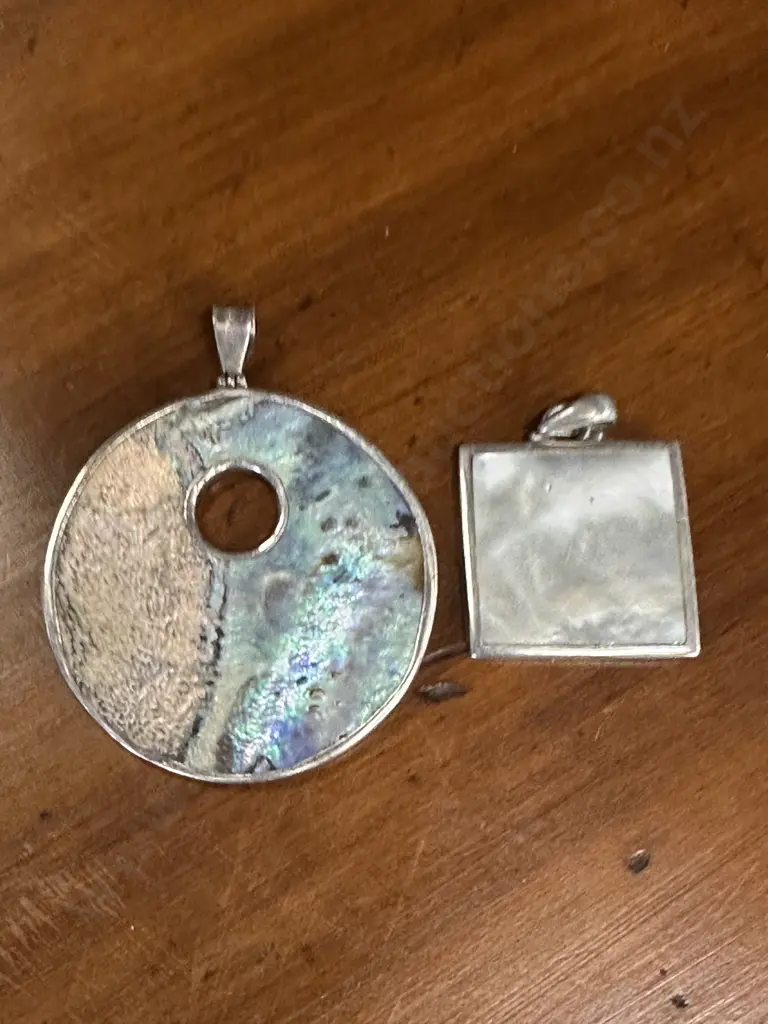 Paua Detailed Stamped 925 Pendants Image 1++