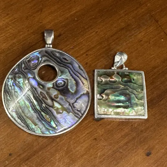 Paua Detailed Stamped 925 Pendants