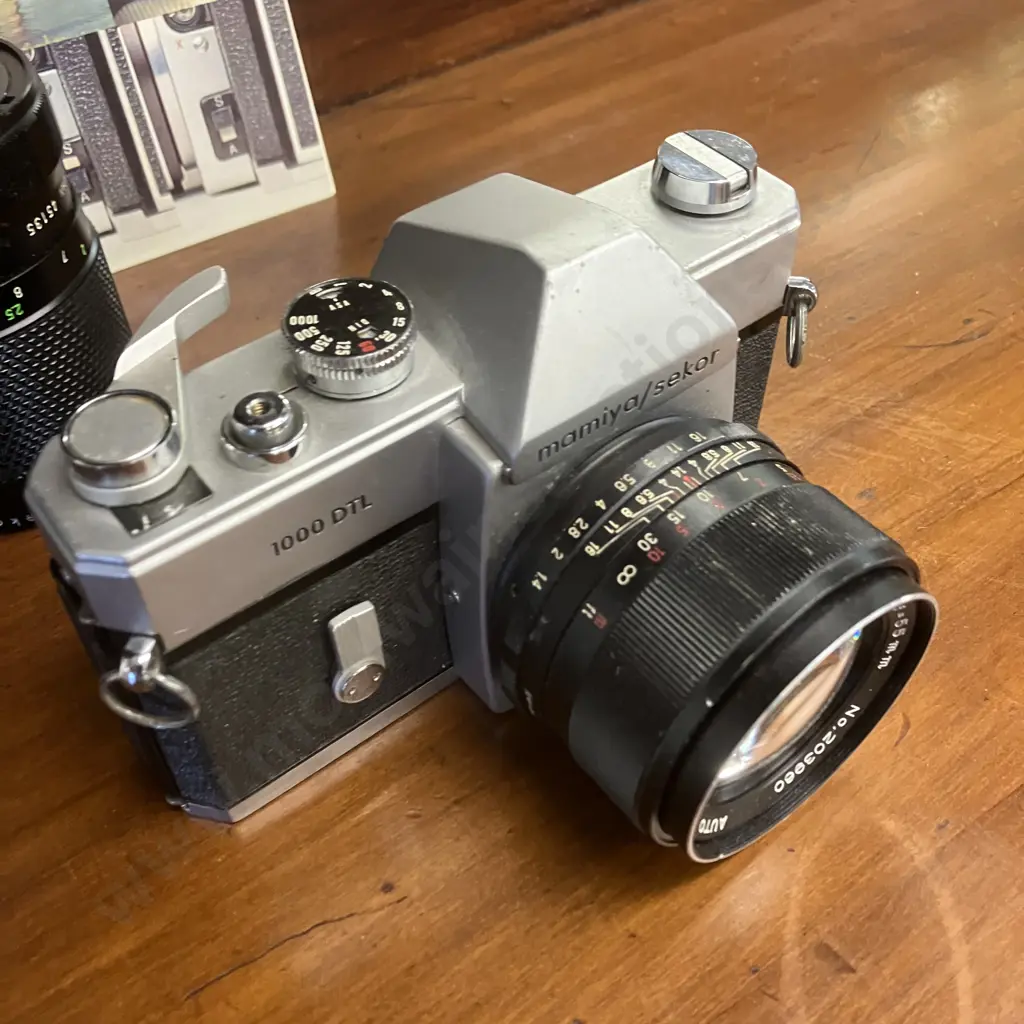 Mamiya/Sekor 1000 DTL World's First Dual-Pattern Meter & 55mm f/1.4 Lens. 135mm F2.8 Lens M42/Pentax Screw Mount Lens Image 1++