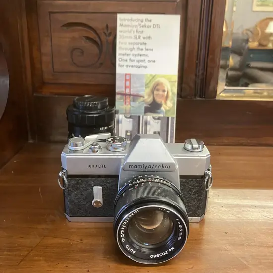 Mamiya/Sekor 1000 DTL World's First Dual-Pattern Meter & 55mm f/1.4 Lens. 135mm F2.8 Lens M42/Pentax Screw Mount Lens