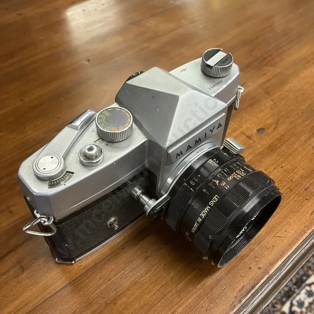 Mamiya Prismat NP 35mm Film SLR Camera With Canon OM 50mm 1:1.9 Lens Image 1++