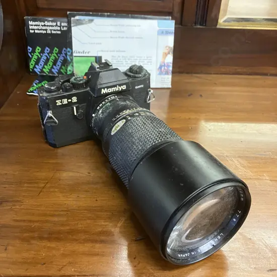 Mamiya ZE-2 35mm SLR FILM Camera With a Rare Mamiya Sekor E 300mm F4 Lens Japan #10293, Instructions