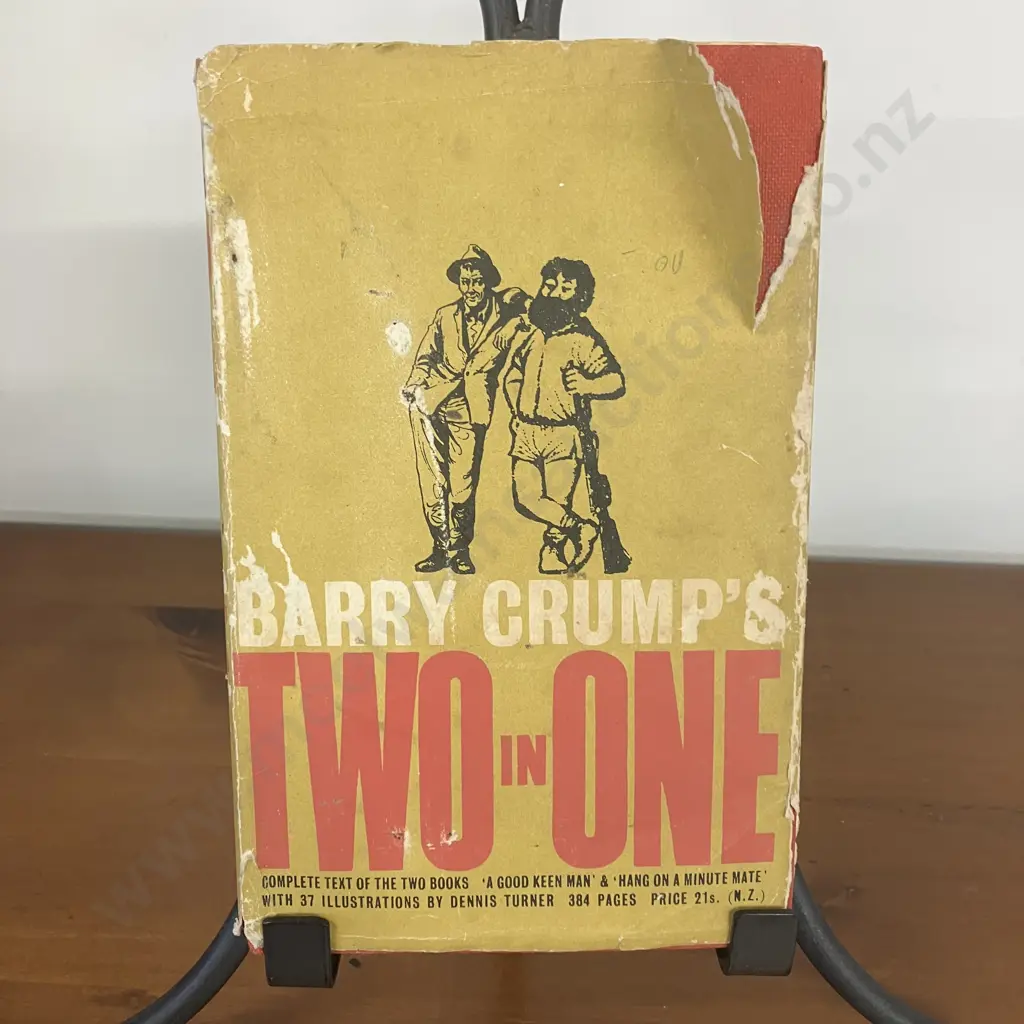Rare Barry Crump's Two in One (A Good Keen Man plus Hang On A Minute Mate) 1962 Hardcover & Dust Jacket, Reed Wellington Image 1++