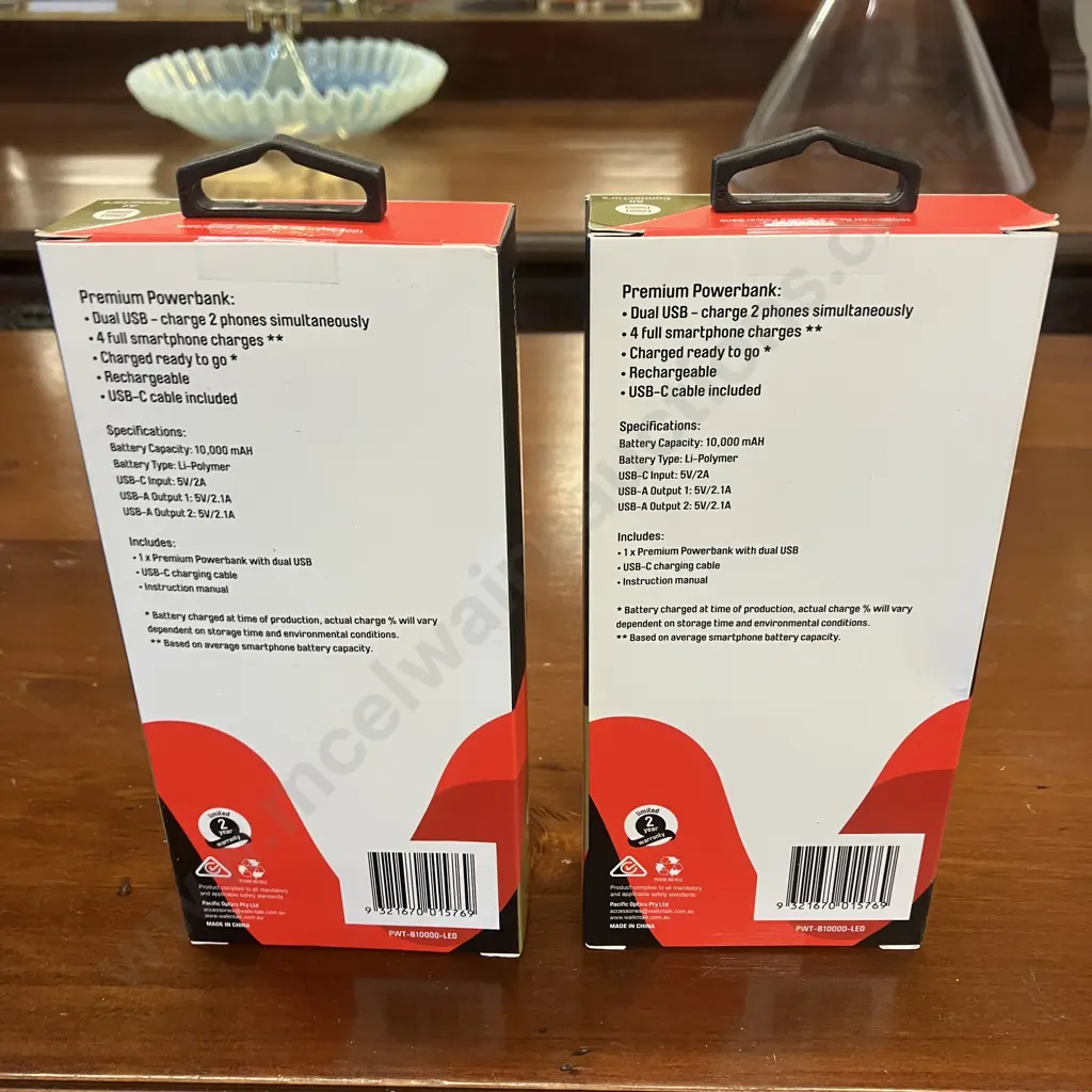 Pair of WalknTalk 10000mAH Rechargeable Power Banks Image 1++