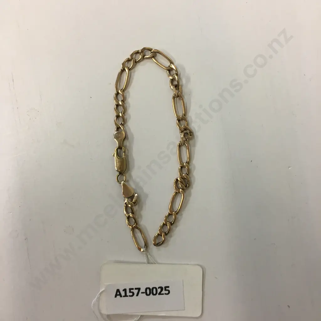 Gold Bracelet Stamped Italy 375 (Damaged) Image 1++