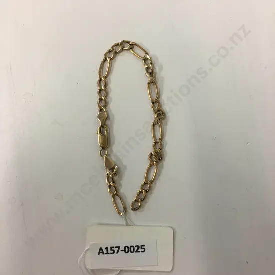 Gold Bracelet Stamped Italy 375 (Damaged)