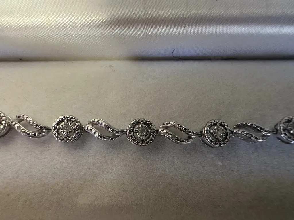 Silver & Diamond Bracelet  Image 1++