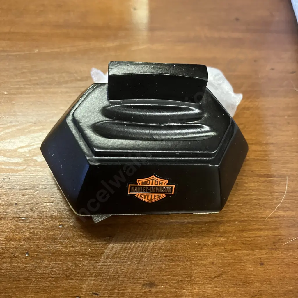 Franklin Mint Harley Davison 1958 Duo-Glide Collectors Pocket Watch , Case, Chain and Stand - Boxed Image 1++