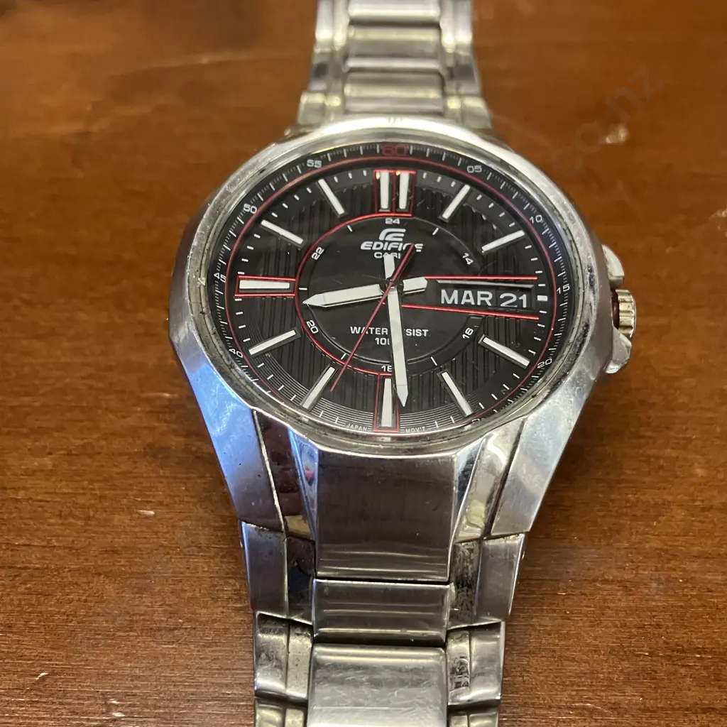 Casio Edifice Mens Watch With Date Model EF 133 With Assorted Jewellery Image 1++