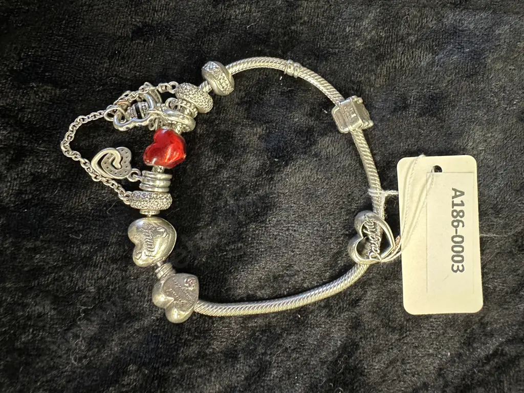 Pandora Moments Family Tree Heart Clasp Snake Chain Bracelet With Nine Charms Image 1++