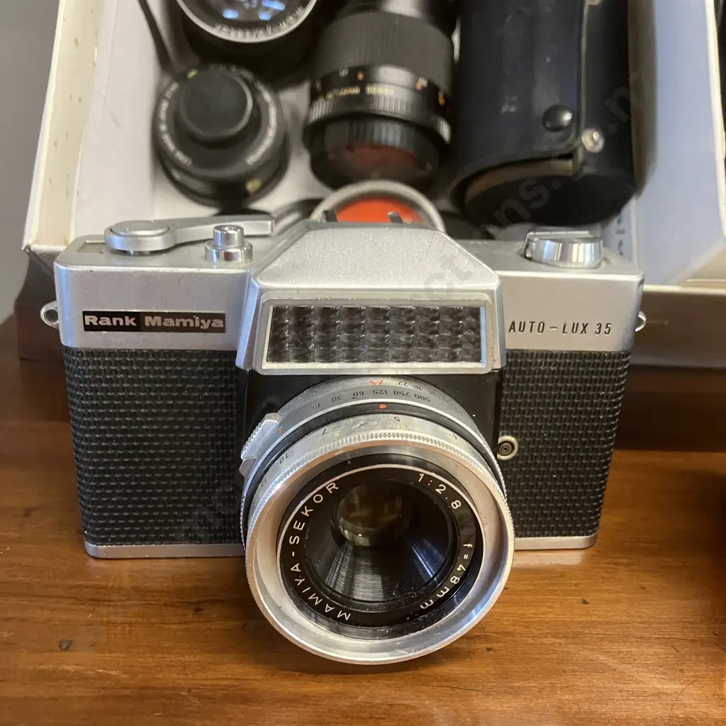 Rank Mamiya Auto-Lux 35 Camera, Auto Macro Spacer For M645, Mamiya Lenses, Covers Etc Image 1++