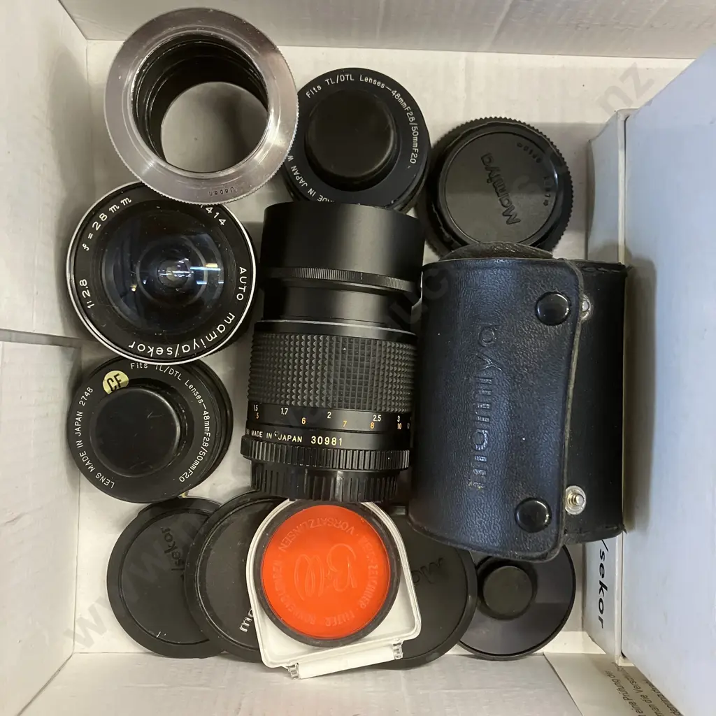 Rank Mamiya Auto-Lux 35 Camera, Auto Macro Spacer For M645, Mamiya Lenses, Covers Etc Image 1++