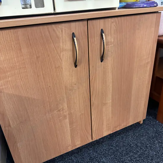 Tawa Effect Double Door Credenza (Top Loose). H70 W80 D36cm
