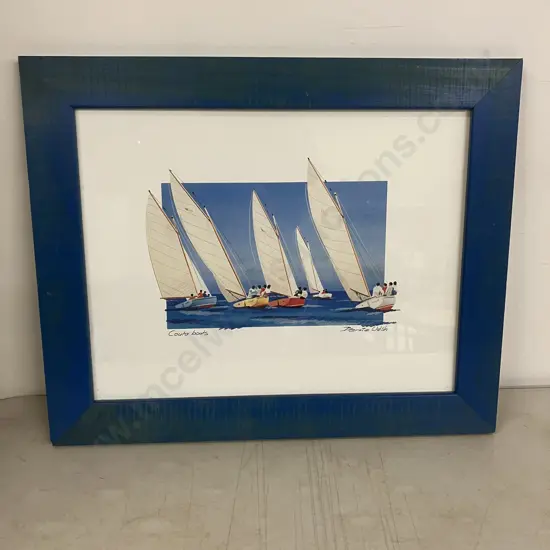 "Couta Boats" by Bernie Walsh Framed Art Print. 35 x 43cm