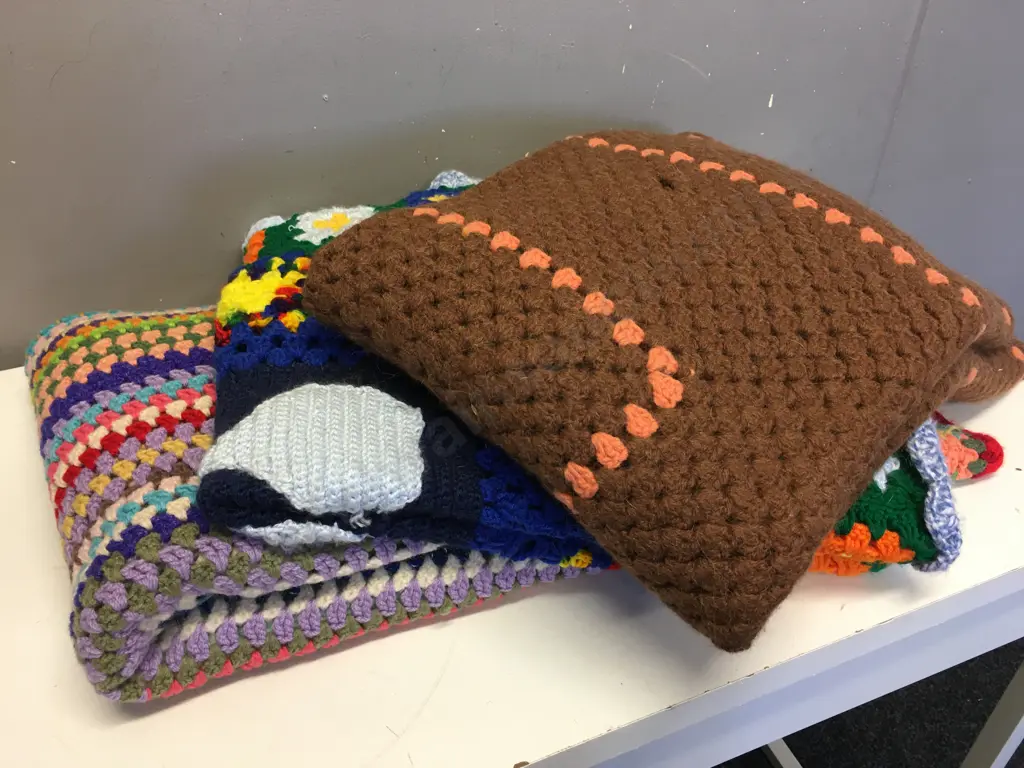 Vintage Crochet Blankets x3 (as found) Image 1++
