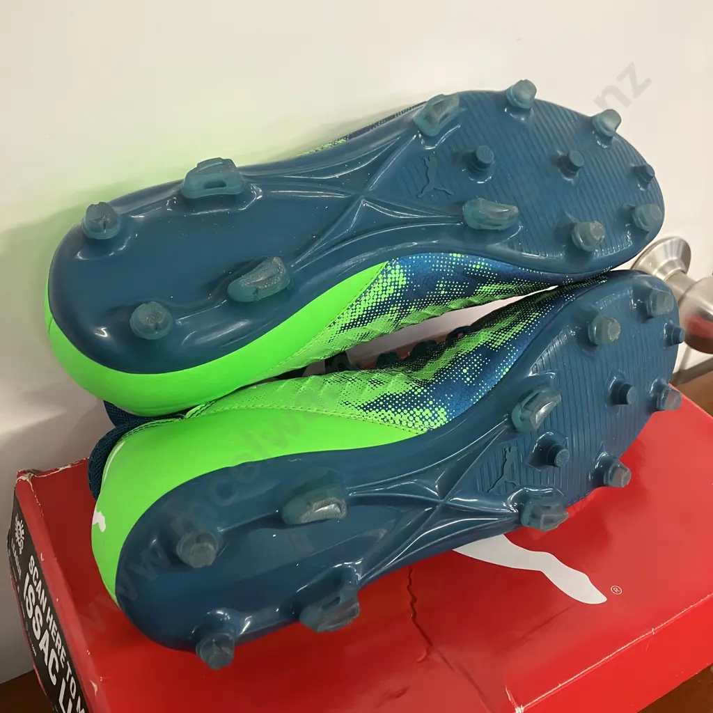 PUMA Football Boots - Foot M PM Future 18.4 FG Blue/Green, US11 Image 1++