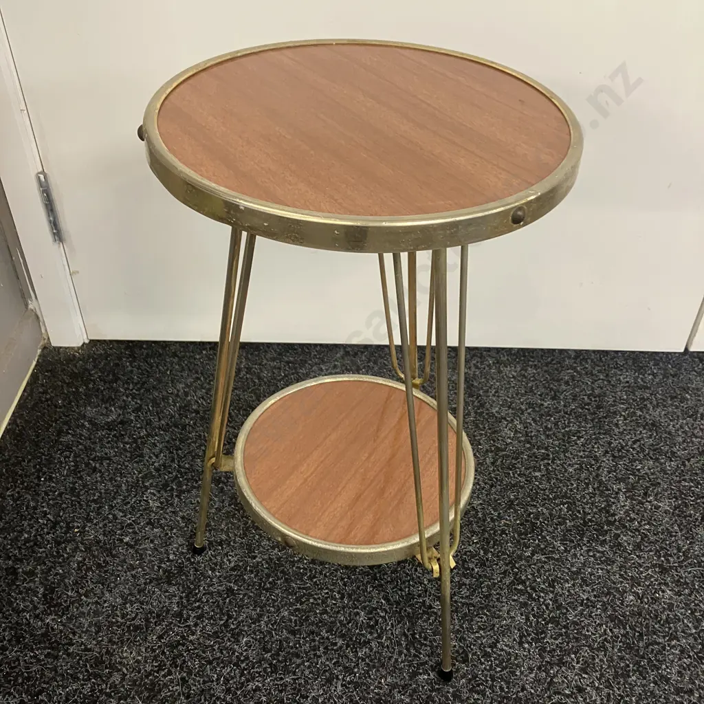 Mid Century Occasional Table / Plant Stand (Removable Bottom Level) 49 x 28cm Image 1++
