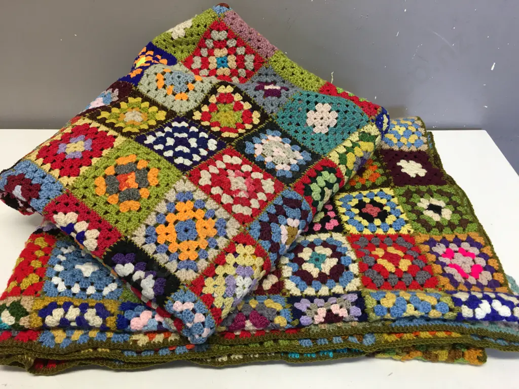 Vintage Crochet Blankets x2  Image 1++