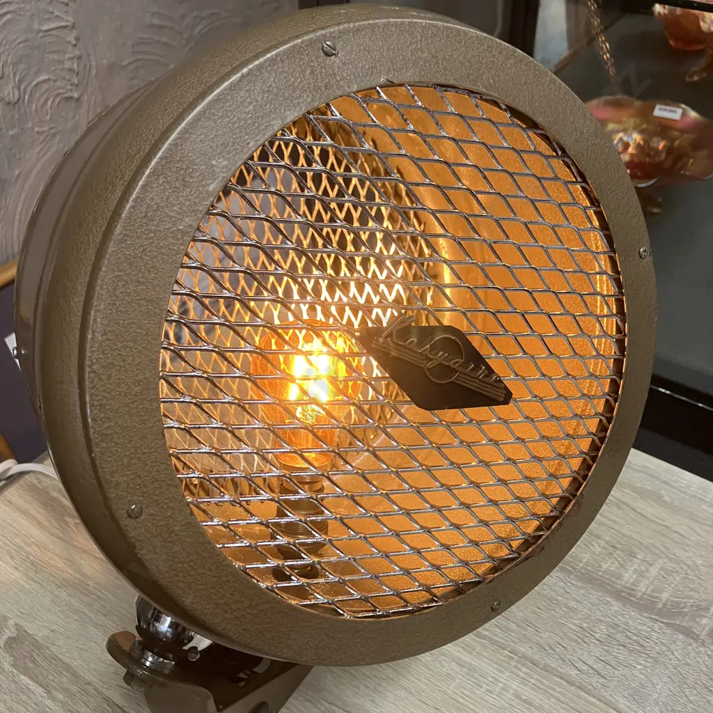 Vintage KOBYAIRE Heater Converted To A Lamp, With Wall Mount Image 1++