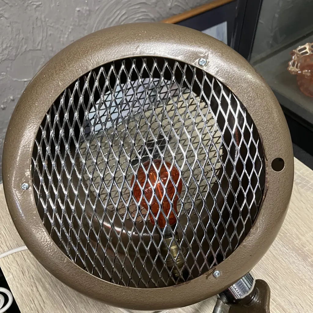 Vintage KOBYAIRE Heater Converted To A Lamp, With Wall Mount Image 1++