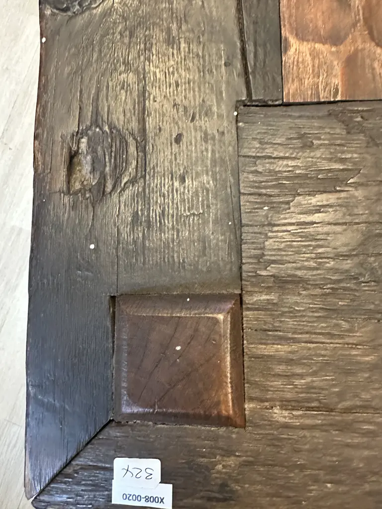 Rustic Adzed Coffee Table. H44 W151 D75cm Image 1++