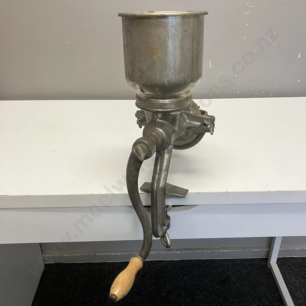 Vintage Porkert 150 Corn Grinder / Universal Mill Heavy Duty Manual Hand Grinder with Table Top Vice Clamp Image 1++