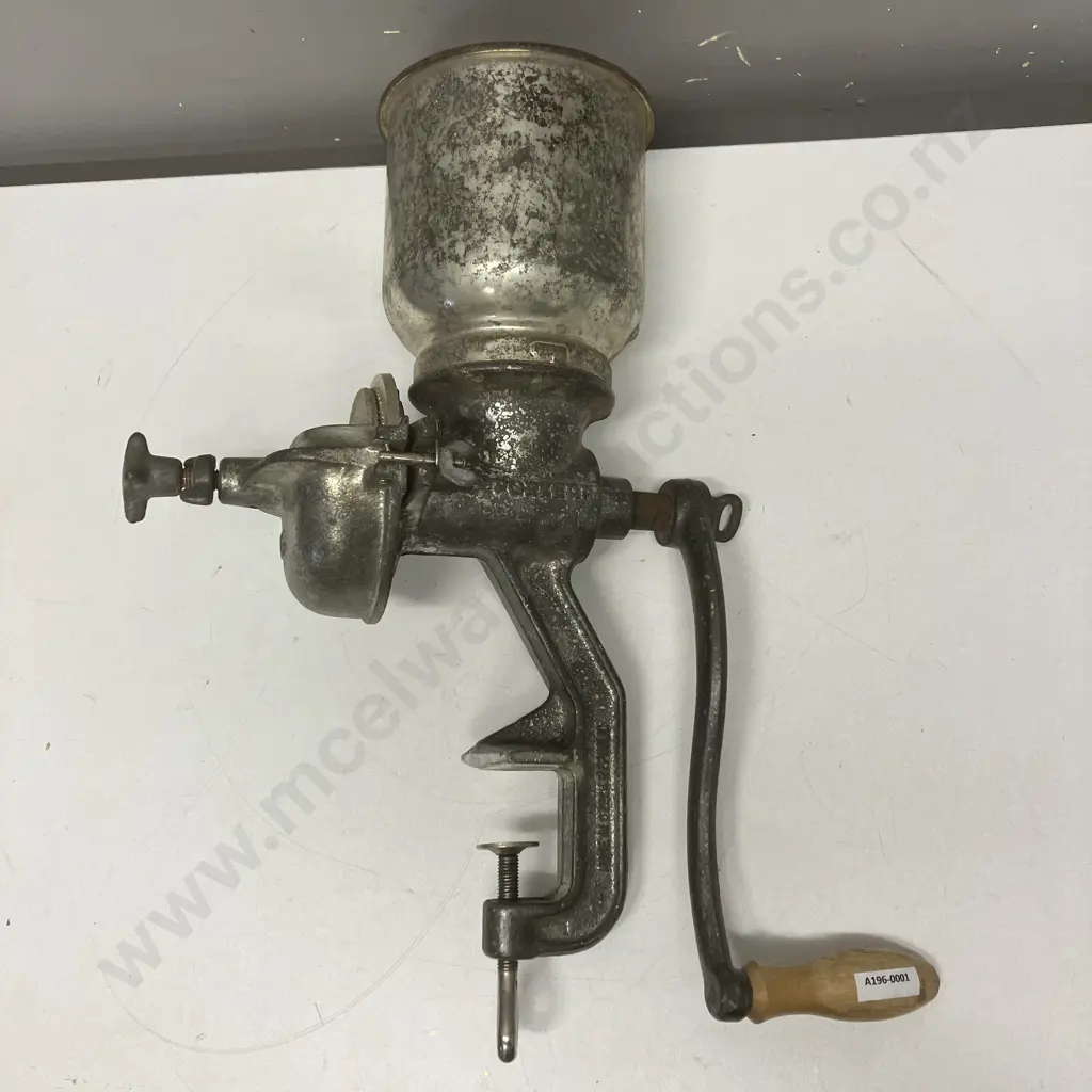 Vintage Porkert 150 Corn Grinder / Universal Mill Heavy Duty Manual Hand Grinder with Table Top Vice Clamp Image 1++