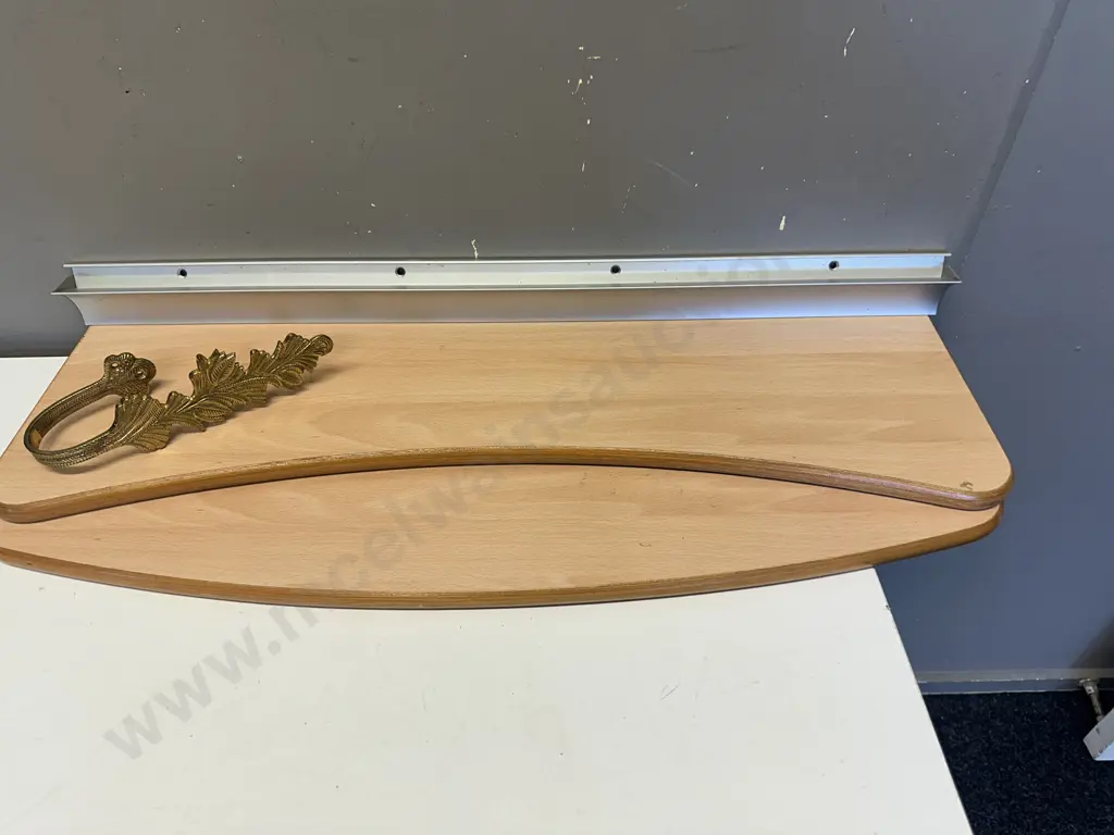 Floating Shelf & Brass Curtain Tie Back Image 1++