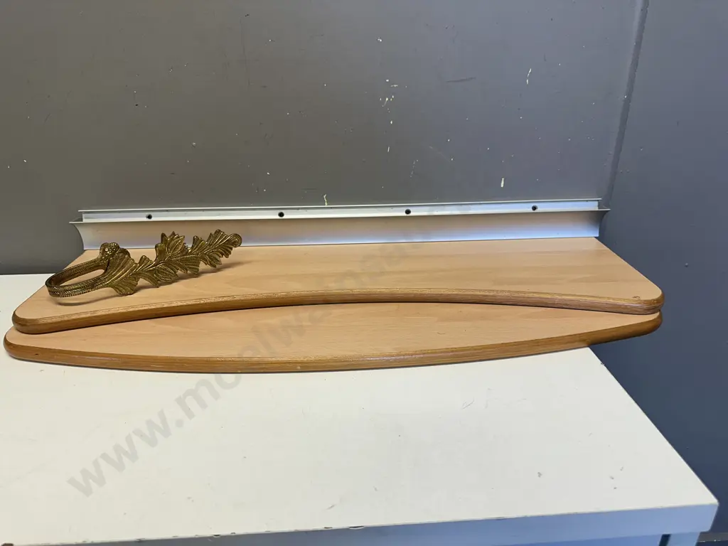 Floating Shelf & Brass Curtain Tie Back Image 1++