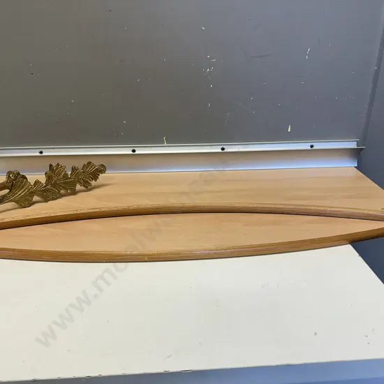 Floating Shelf & Brass Curtain Tie Back