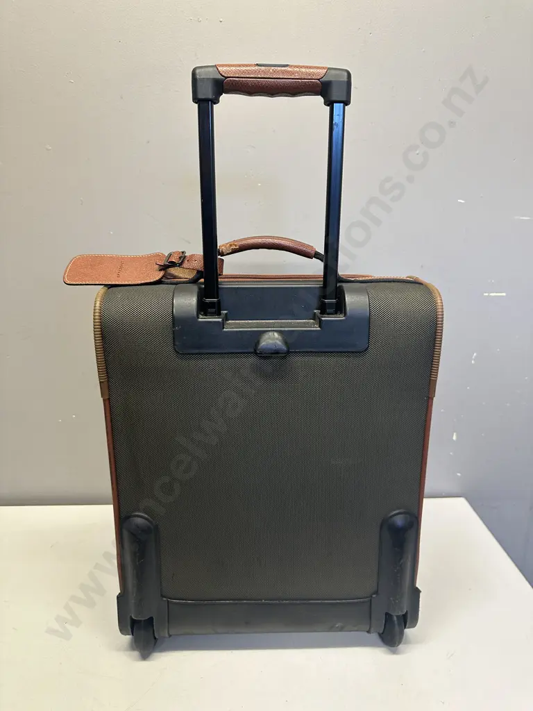 Long Champ Brown With Leather Trim Travel Case H46cm. Image 1++